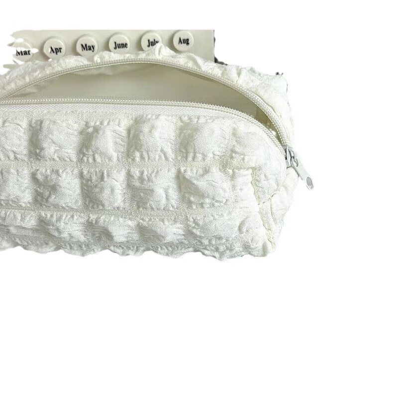 国誉【工厂直供】奶油泡芙笔袋学生大容量小众简约ins风韩版初高中生 泡芙笔袋-白色-1个 无规格