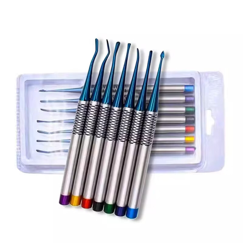 钛合金钢微创拔牙挺尖夹取出工具牙科口腔牙挺器械拔牙器工具 CT7用于去除多余修复材料