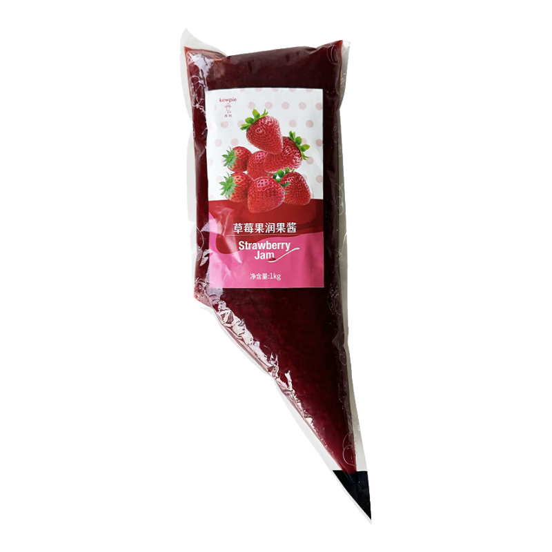 丘比 果酱草莓蓝莓什果 水果酱早餐面包酱吐司烘焙蛋糕家庭装 商用 丘比草莓果酱1kg
