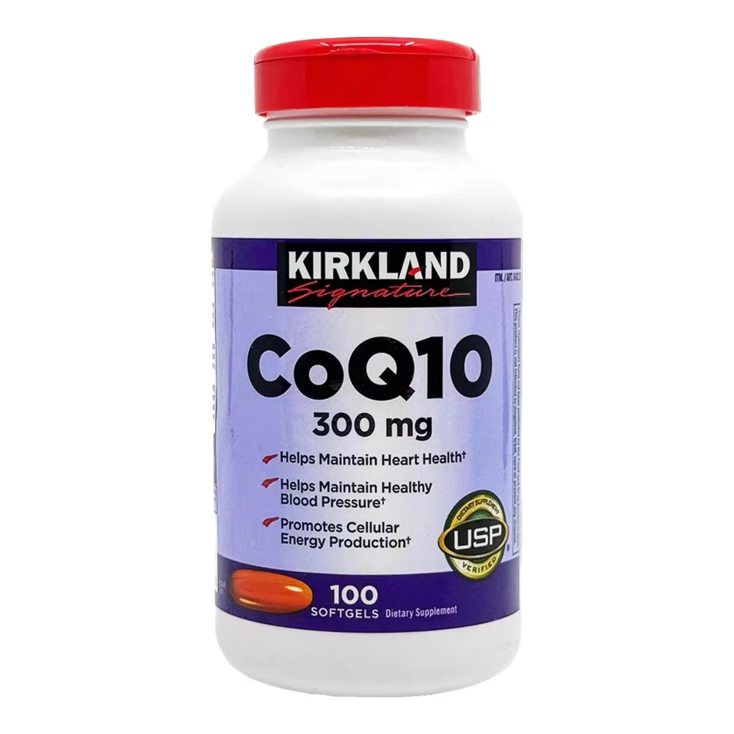 KIRKLAND美国原装进口Kirkland柯克兰辅酶Q10胶囊300mg/100粒 【柯克兰辅酶】 100粒*1瓶