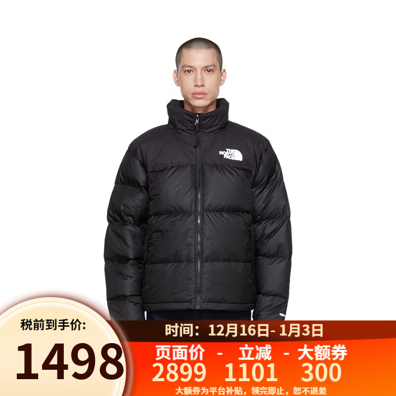 北面美版1996Nuptse男女款羽绒服潮牌经典户外700蓬 NF0A3C8D男款LE4-黑色 L