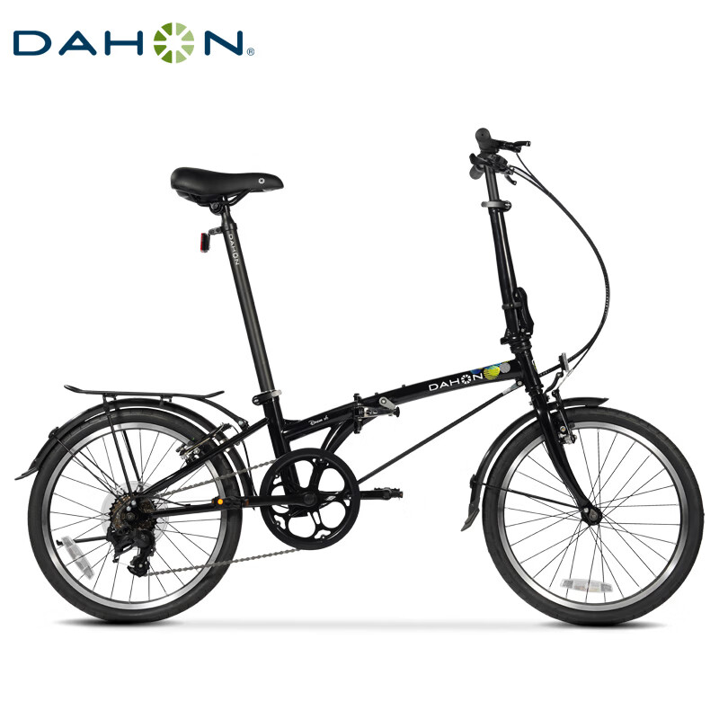 大行（DAHON）折叠自行车20英寸超轻6速通勤折叠单车HAT061 黑色