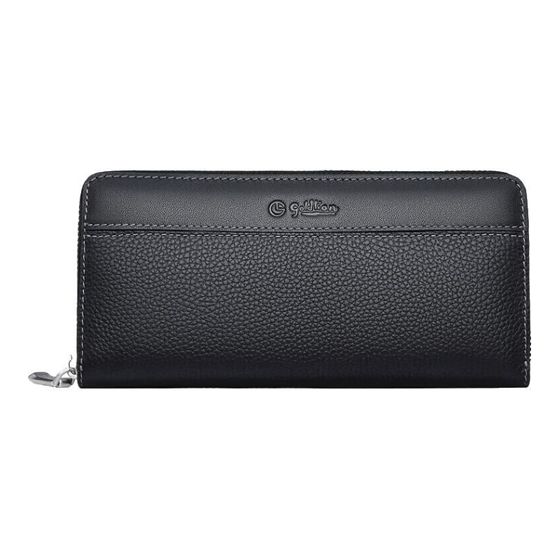 金利来休闲时尚牛皮男包长款钱包多卡位手拿包礼盒 生日礼物送礼