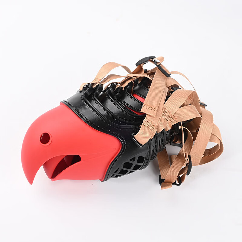 兰衍 宠物嘴套 狗口罩狗狗外出面罩宠物止吠器犬用 宠物嘴套外出 红色