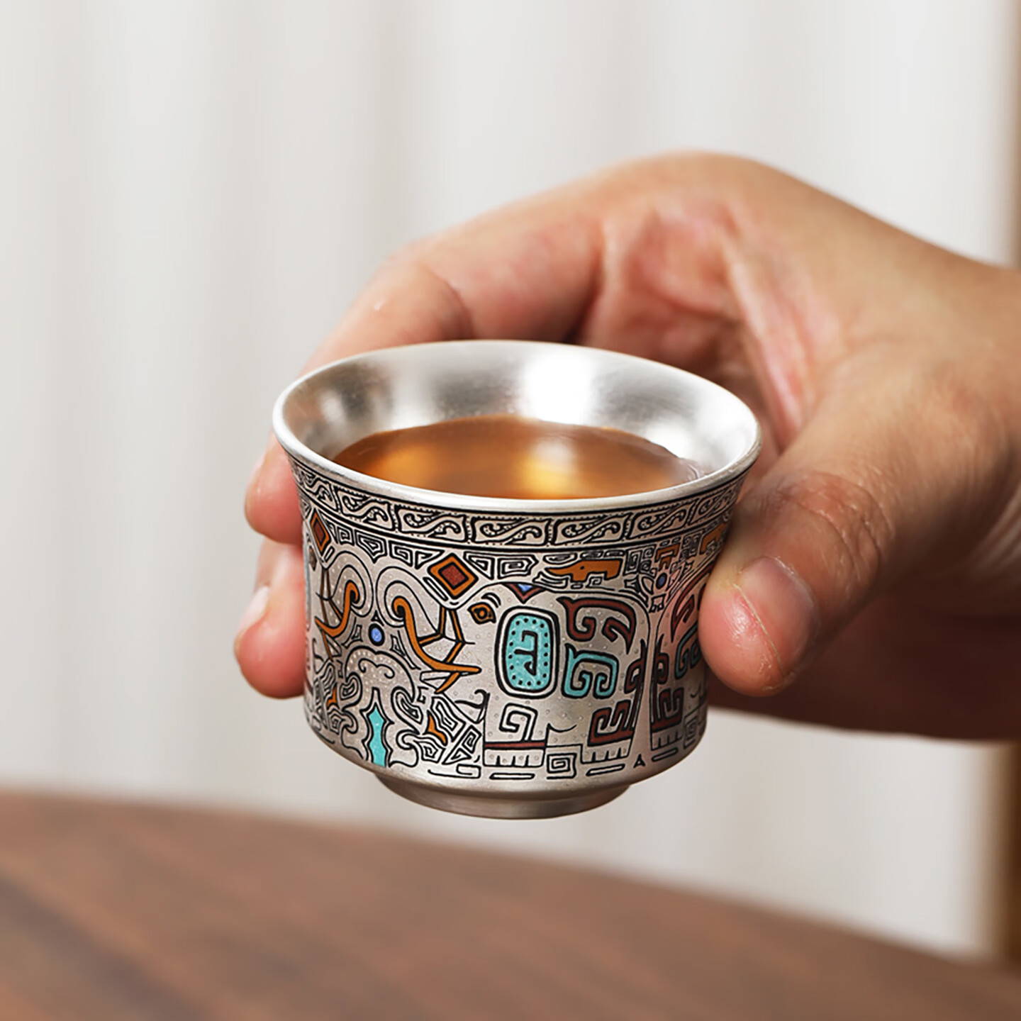 上新了文创 故宫银壶高档礼盒套装 鎏银足银茶壶茶具送长辈领导生日礼物 一壶四杯