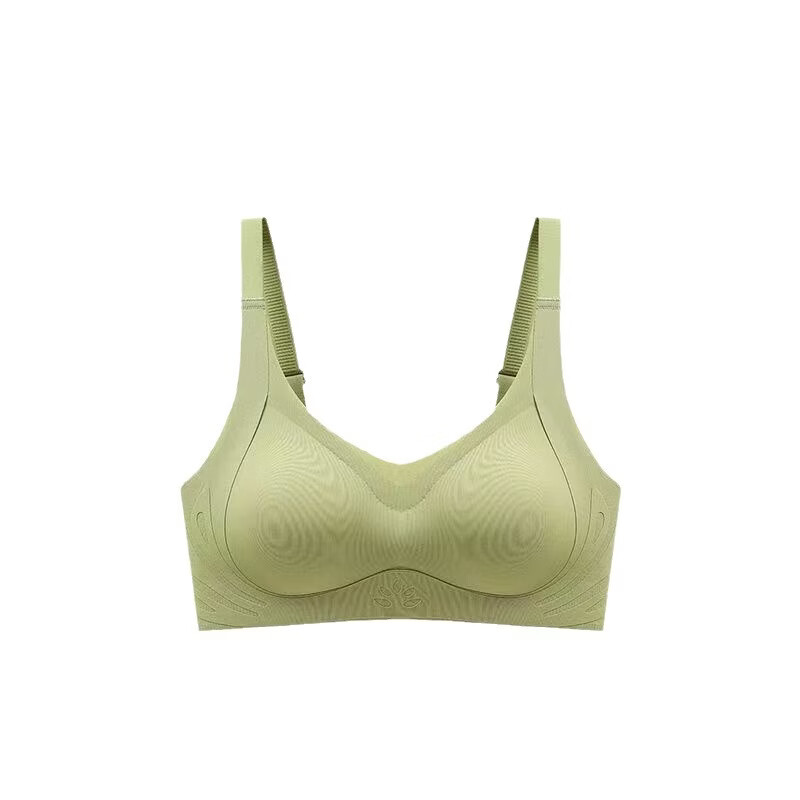 DAPHNE达芙妮【ST】无痕内衣女小胸聚拢无钢圈调整型光面上托一片式 【半固定杯】香槟白 M(适合34/75AB)