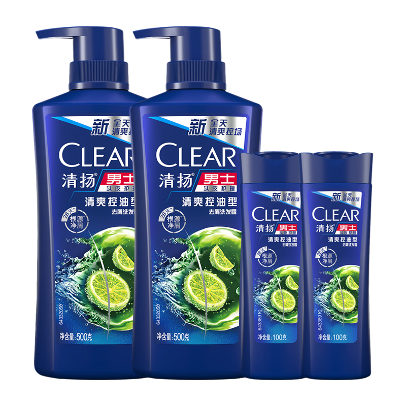 ���� CLEAR ϴ��ˮ ȥм���� 500g��2+100g��2 ��ͥװ 58.41Ԫ