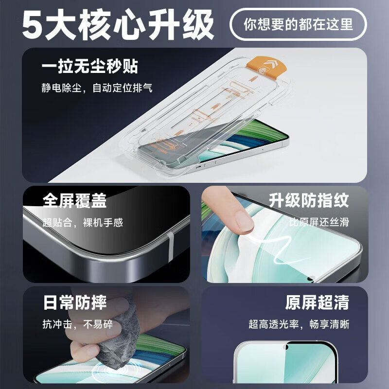 【精选直发】适用小米14/红米K80高清手机膜无尘仓钢化膜全屏覆盖防指纹防摔防爆手机贴膜 【全屏高清/无尘仓钢化膜】3片 红米Note15Pro