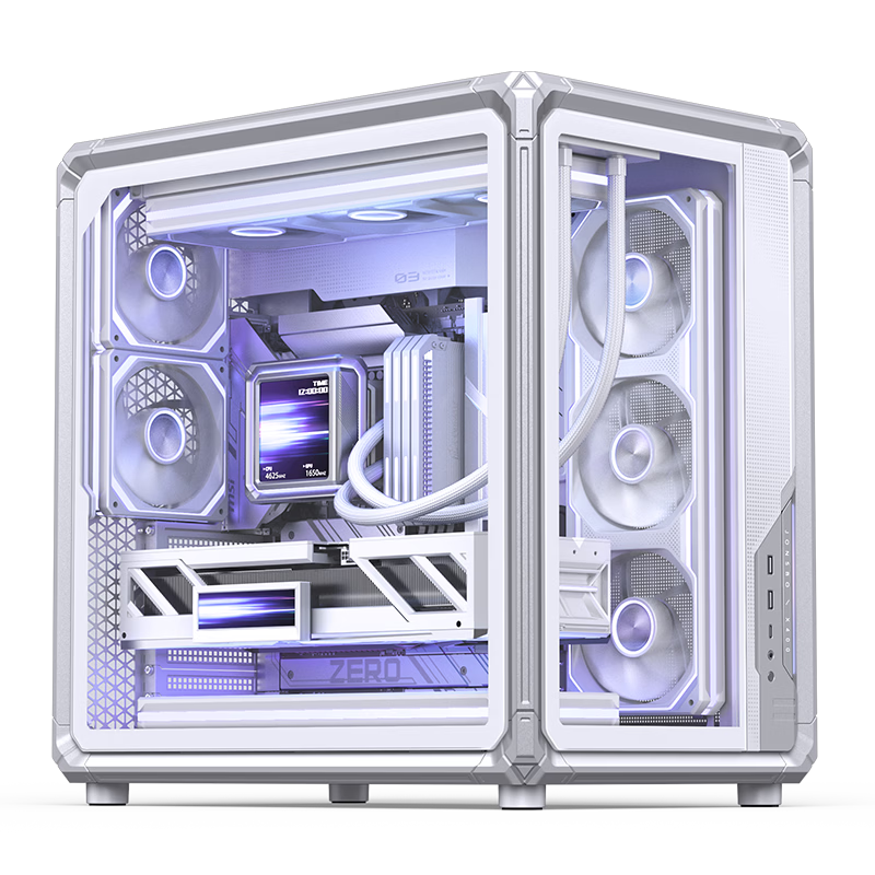 ��˼����JONSBO��X400 ����ɫ ATX���������䣨�羺���/360ˮ��/5V ARGB��Ч/13����λ/֧�ֱ��壩