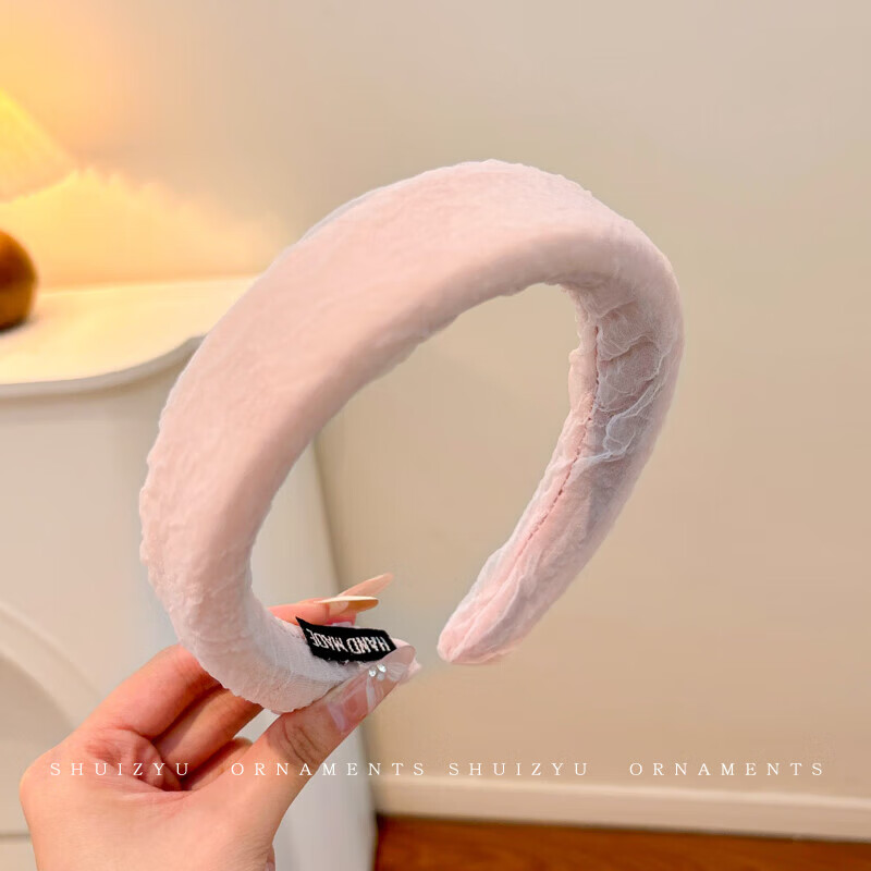 【甄选厂家】粉色发箍女2026新款高颅顶气质发捆头箍女款宽边压发 9#粉色薄纱