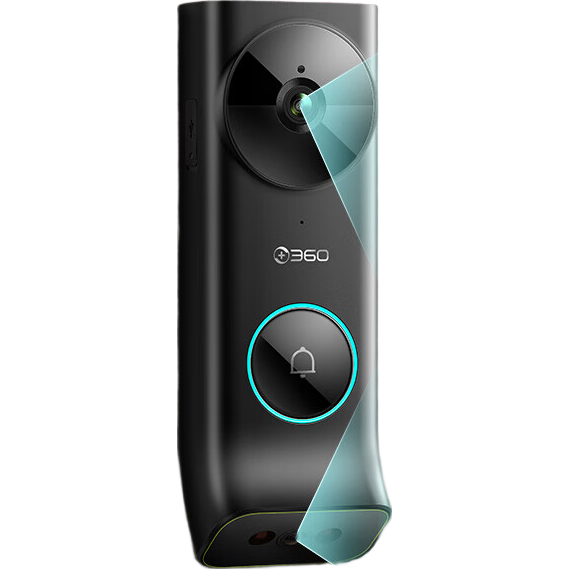 360雙攝可視門鈴6MAX家用監(jiān)控智能攝像機(jī)智能門鈴電子貓眼無線wifi600萬像素超清夜視+64G內(nèi)存卡