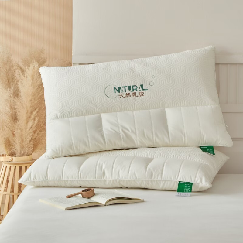 ROLAND LIVE枕头分区护颈枕全棉透气深度睡眠纤维乳胶片枕芯单人枕46*72cm EOEO 舒棉乳胶枕 1只装 46*72cm