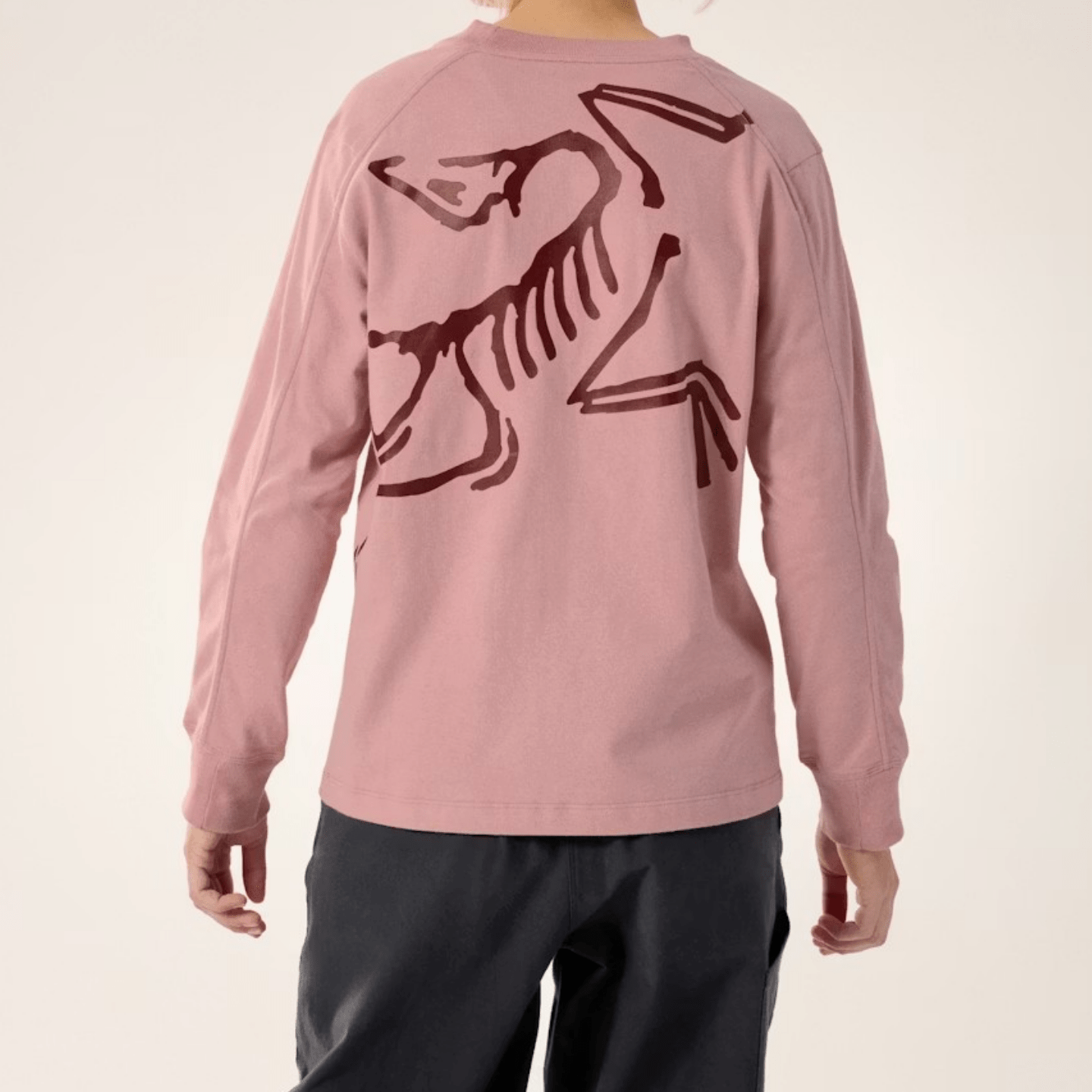 始祖鸟（ARC'TERYX）加拿大ARC'TERYX始祖鸟 女款 KRAGG COTTON 重磅 棉质 T恤 长袖 贝栗粉/Bliss/Mars/X8469  XS (加拿大发货)