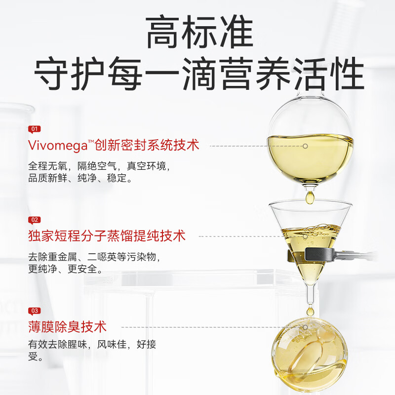 倍欧路斯挪威进口高DHA学生职场中老年深海鱼油补脑备考强记忆Omega-3胶囊 高DHA鱼油 60粒*1瓶