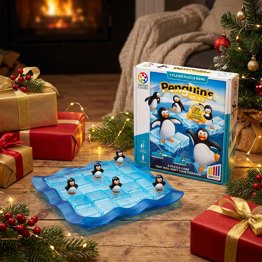 SMART GAMES企鹅滑滑冰 儿童益智玩具创意拼图闯关桌游 开学生日礼物 6岁+ 【经典款】