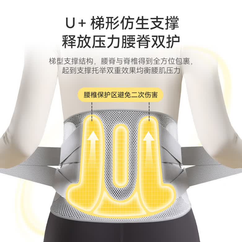 LUCYLEE美国护腰带医用级腰部支撑轻薄透气腰肌劳损腰间盘突出腰疼牵引器 【医用级护腰带】仿生工学 | 双向四重加压 XXL码【160-200斤】
