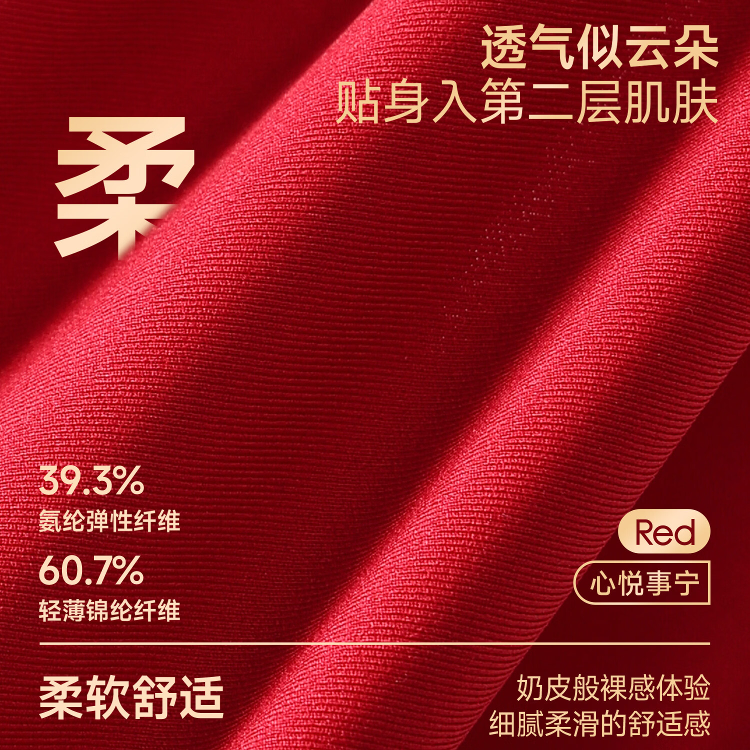 氧心（YANGXIN）2026迎新本命年大红内衣无痕无钢圈喜庆结婚聚拢文胸套装礼盒 波尔多红 L