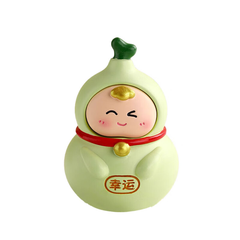 溥畔葫芦娃娃喜庆中国风书桌摆件纪念公仔招财幸运平安福禄伴手礼物 创意葫芦玩具「幸运」