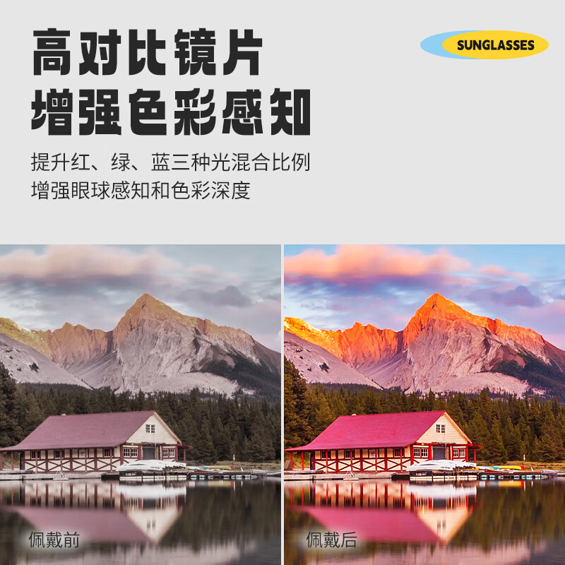 蚁途骑行眼镜墨镜太阳镜UV400跑步徒步骑行护目镜防风防冲击专用 C1 亮黑框(灰片)