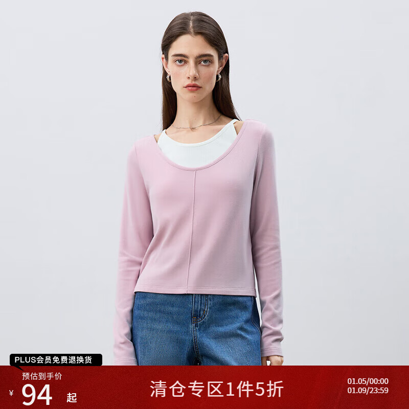 ����С������Ƹ���������֯T��Ů����2025��װ�¿�����Բ������ �۰�ƴ L ��5�룩 79.5Ԫ