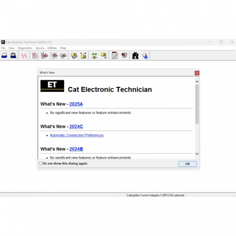 卡特 ET 2025A  CAT ET 2025A  卡特挖掘机发动机电子诊断软件 卡特2025A