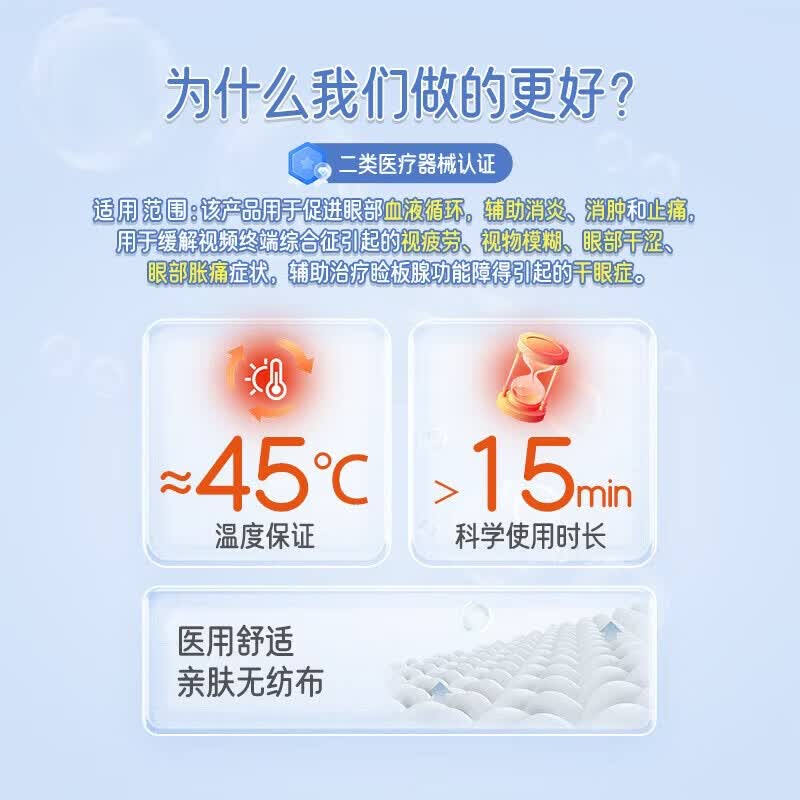 康复之家 干眼症蒸汽眼罩眼部热敷贴医用睡眠护眼蒸汽发热贴 办公室眼贴 【中度干眼症】10盒共100贴
