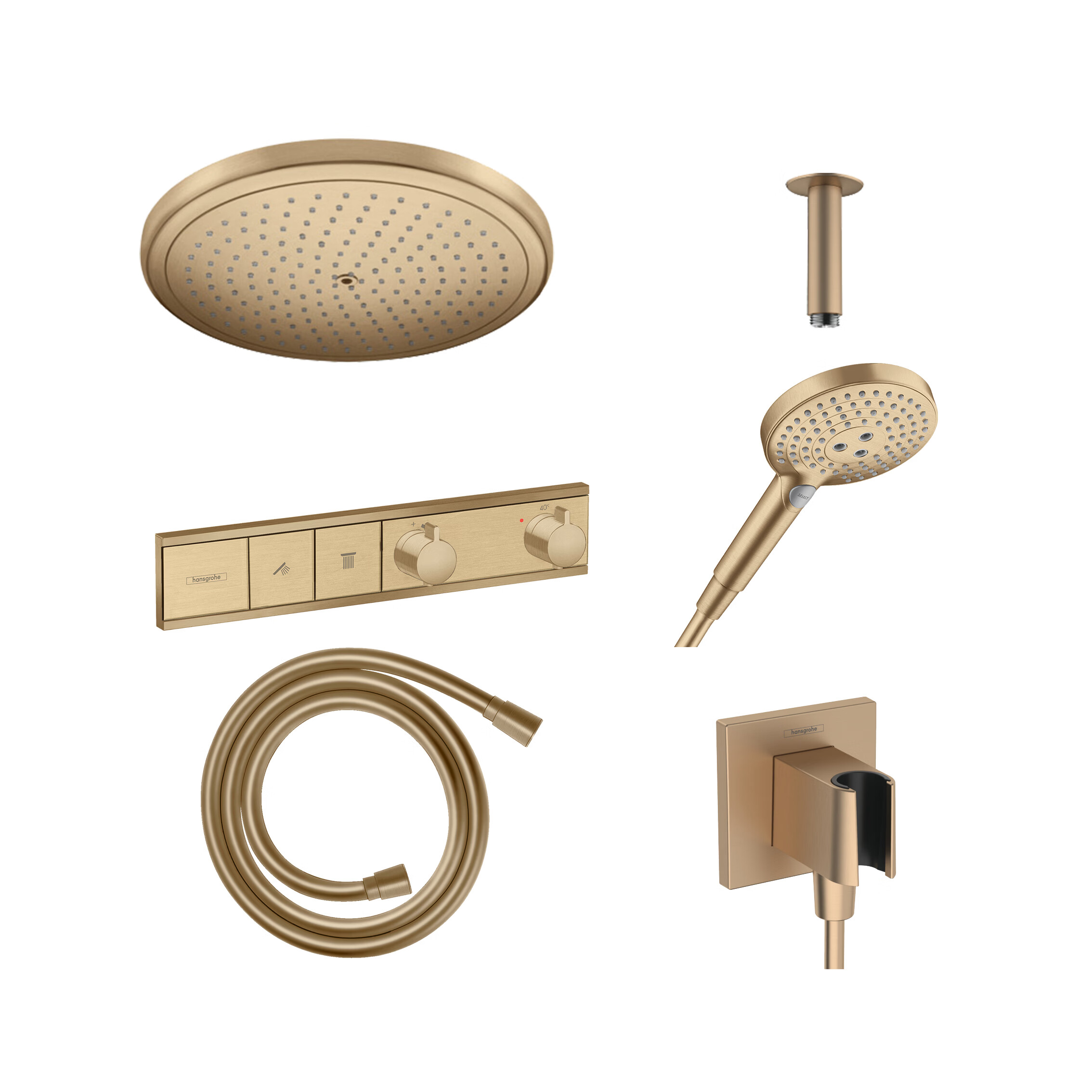 汉斯格雅（Hansgrohe）汉斯格雅飞雨入墙式恒温花洒套装暗装花洒套装嵌入式顶喷