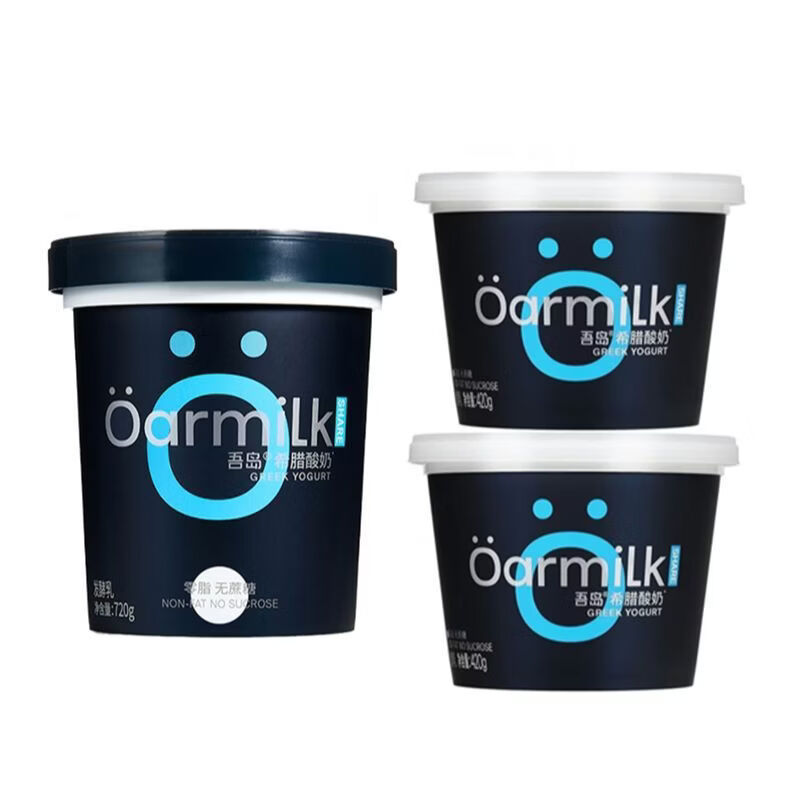 吾岛希腊酸奶720g1桶420g2桶0蔗糖0代糖0乳糖0脂肪低温酸奶 希腊0脂720g1桶+希腊0脂420g2桶