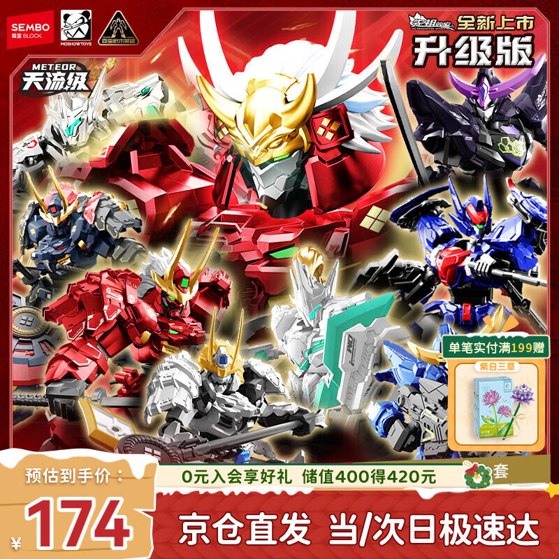 森宝积木模寿先祖效应拼装积木人盲盒玩具男孩生日礼物 套盒六只装