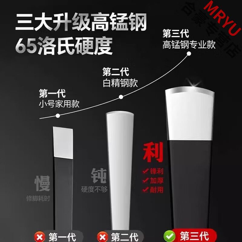 佰束张小泉专业修脚刀套装修甲工具甲沟炎去死皮老茧嵌甲灰指甲增厚 一把条刀 官方直售