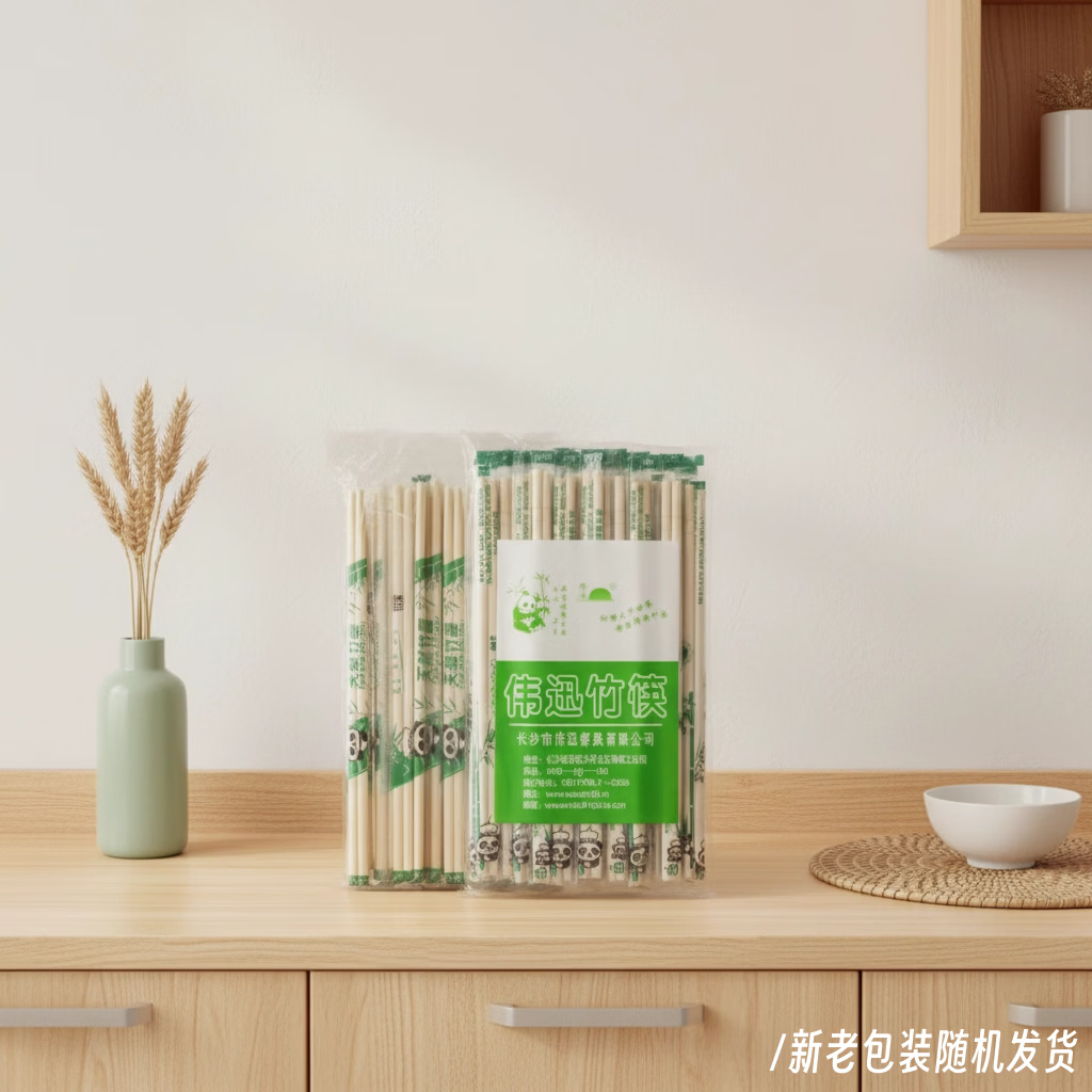 伟迅A级精品圆筷一次性筷子商用批发500双超值独立包装方便环保整箱装 【20*5.0圆筷】500双/袋