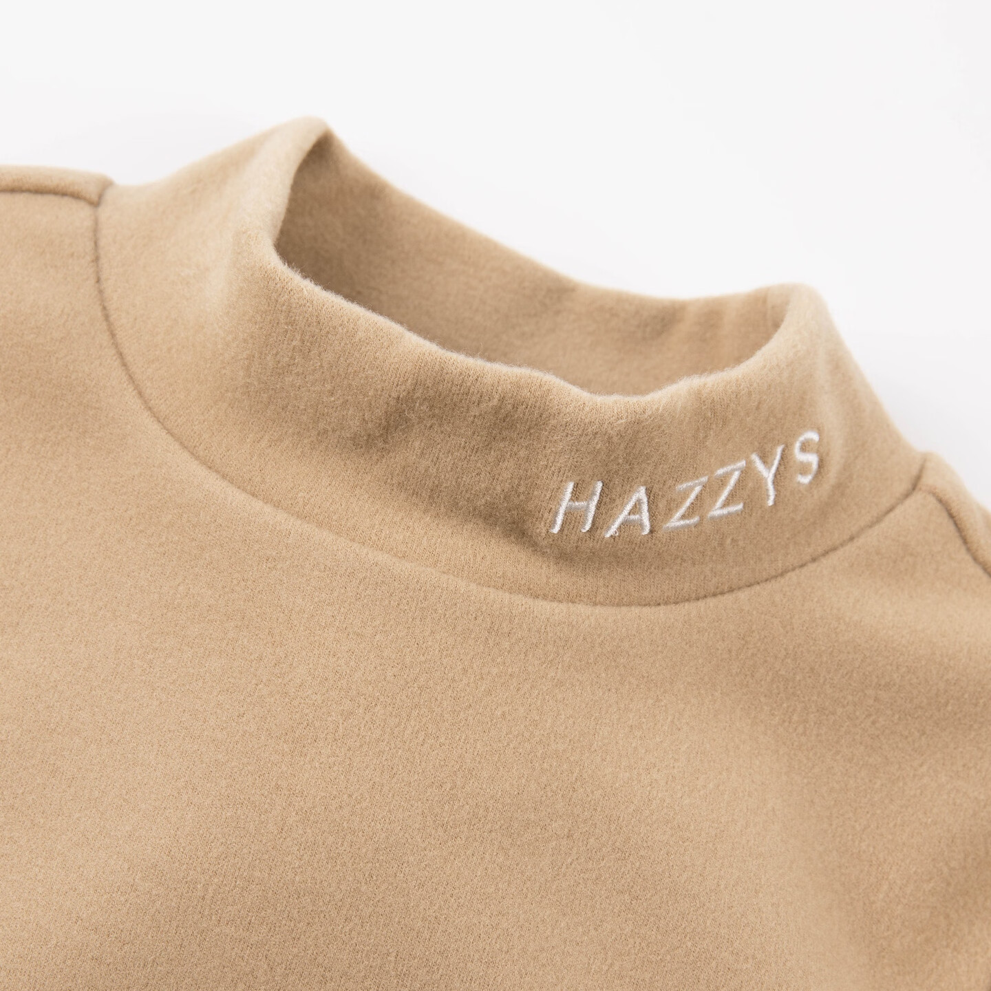 哈吉斯（HAZZYS）童装男女童打底衫2025秋新品针织双面欧绒上衣 钻石黑 130