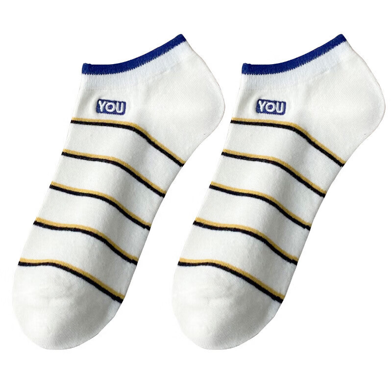 米大爷【甄选直发】5双袜子男短袜夏季薄款船袜透气休闲男袜浅口潮流袜 男士蓝色系短袜 5双 均码 (37-42码)