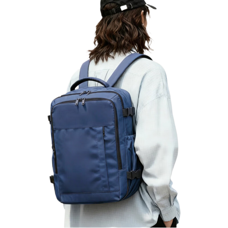 Landcase2025新款大容量电脑背包男轻便商务登机包 海蓝_符合航空标准