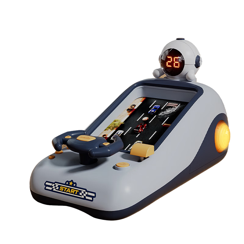 淘嘟嘟儿童益智赛车玩具闯关大冒险游戏机汽车方向盘男女孩生日新年礼物 【京仓发货】赛车闯关游戏机【换挡计时】双供电 【礼盒包装】联系客服代写贺卡