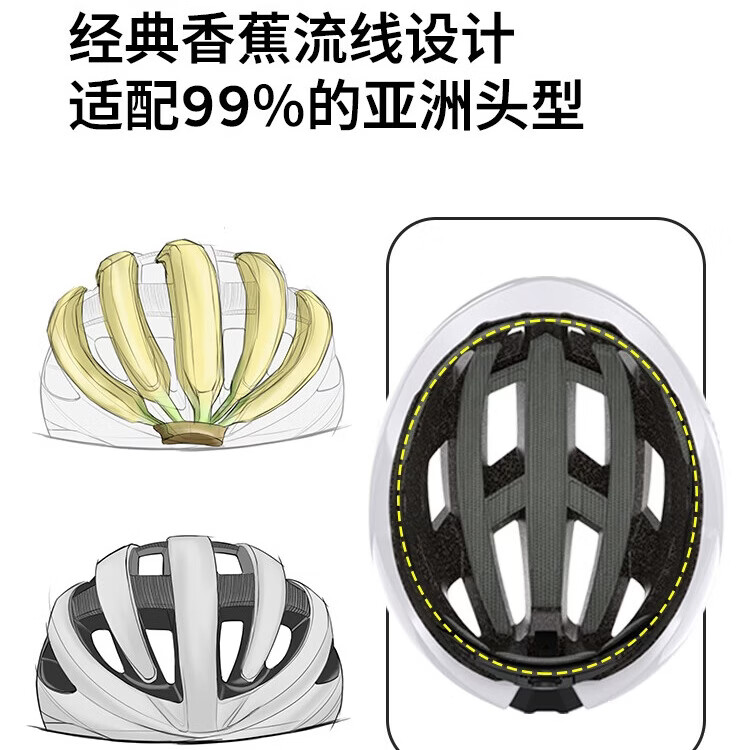 森瑞梦TS-99夜骑尾灯骑行头盔公路山地车自行车男女透气安全帽骑行装备 3D版 雪晶白【赠尾灯】 L（适用于57-61cm）