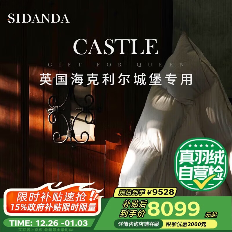 SIDANDA 匈牙利95白鹅绒被羽绒被春秋被子被芯高奢银棉女王被冬被