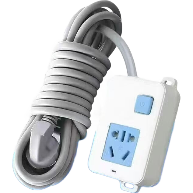 【京东物流】纯铜插座空调10A16A大功率带线电磁炉热水器取暖器插排有线插座 4000w-5孔总控1米