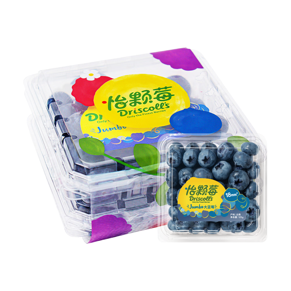 ����ݮ Driscoll's ������ݮ Jumbo��� 18mm+ 2��Լ125g/�� 25.63Ԫ/����������ȯ����21.6Ԫ/������76.89Ԫ��