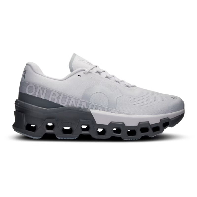 ON NO男女款 Cloudmonster 2 新品怪兽鞋轻量缓震跑步鞋 雾白|石灰 45