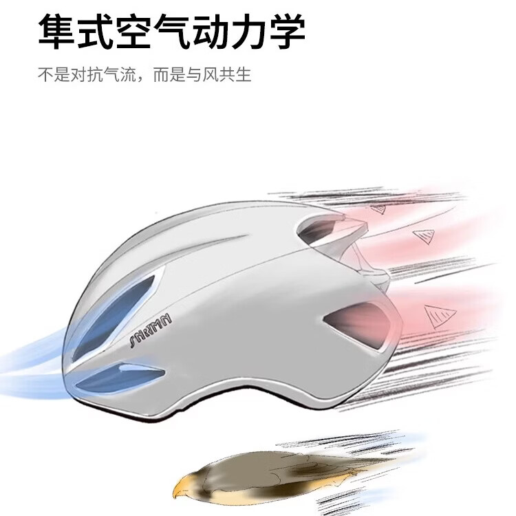 森瑞梦TT-93气动骑行头盔自行车公路车山地车安全帽男女骑行装备 3D GRID 燕黑 L（适用于57-61CM）