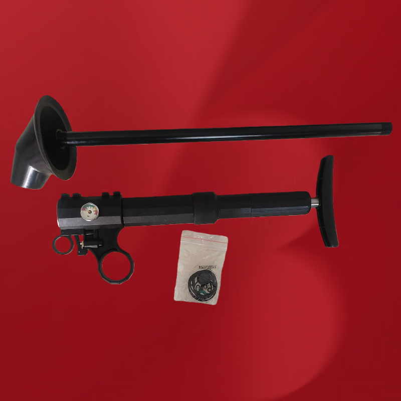 高压马桶疏通器一炮通马桶疏通器疏通管道疏通下水道家用疏通 黑色铝合金接头款款内径 7.5