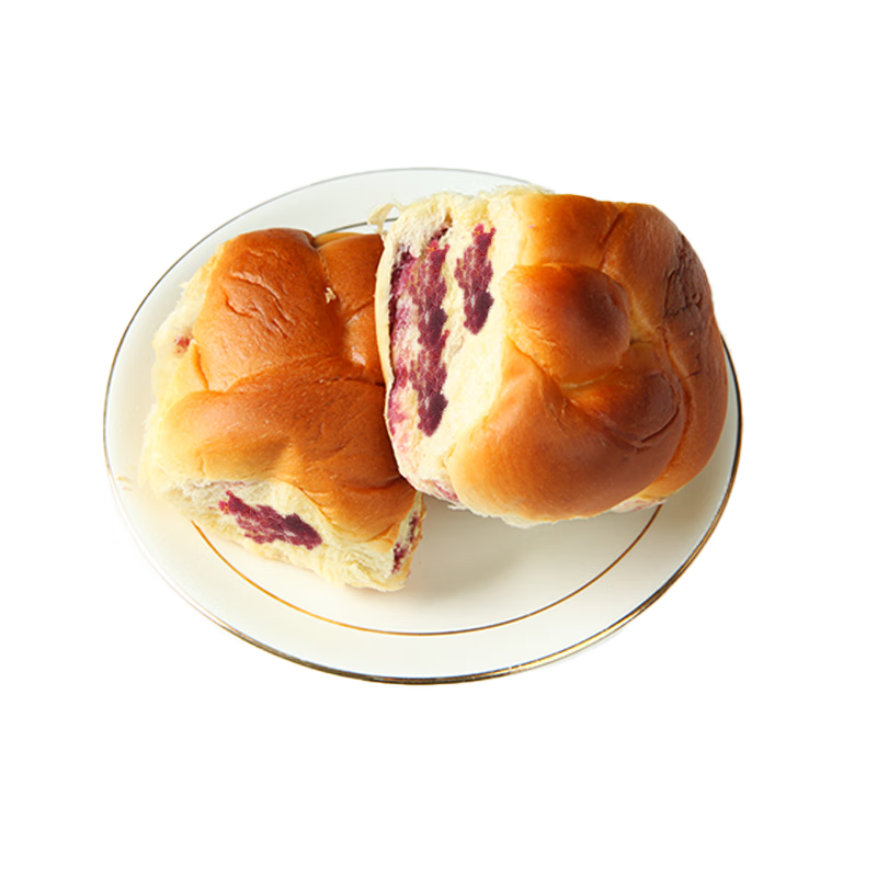 阿娜姐黄油紫薯拉丝面包儿童早餐粗粮代餐零食