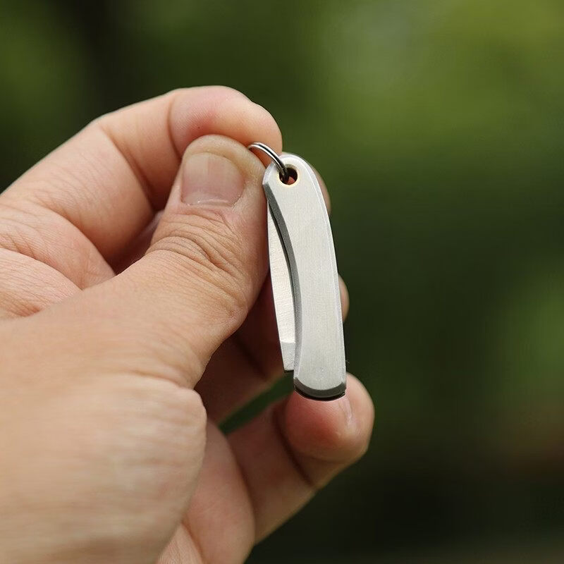 不锈钢折叠水果刀便捷随身旅行钥匙刀迷你小刀瓜 中号  刃长4.5cm (飞机高铁 可携带) 60°以下 x 3cm x 5cm