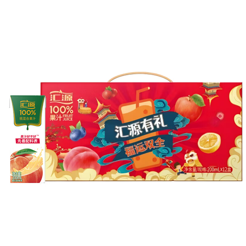 ��Դ����˫ȫ���װ��Դ��֭���ζ200mlС����Ʒ������������ ��֭200ml*12�����װ 33.9Ԫ