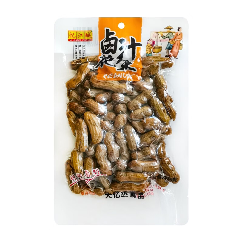 忆江城卤汁花生水煮开袋即食下酒菜深夜零食商用夜市烧烤五香味水煮花 卤汁花生408g*2袋