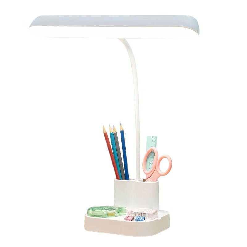 POPULUS双笔筒台灯护眼学习儿童书桌床头灯阅读大学生宿舍充电2025新款 【插电款/不可调光调色】带线