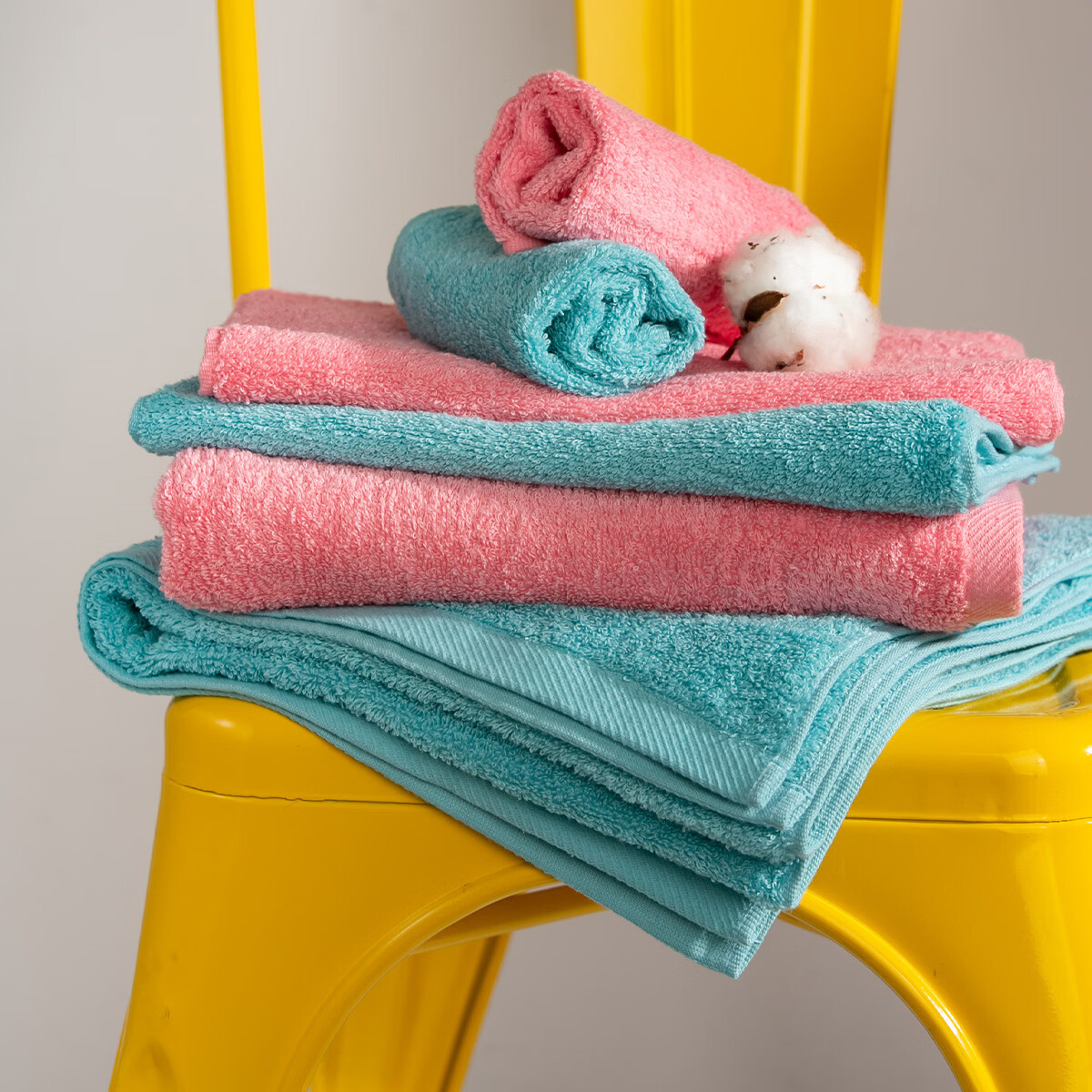 内野（UCHINO）纯棉浴巾洗澡吸水大浴巾家用裹巾毛巾三件套TK 浴面方三件套-蓝色