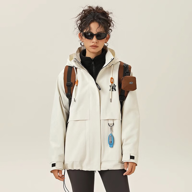 INTO TOP冲锋衣外套男女同款2025秋季新款户外防风防水登山服 向日葵-H【单衣】 L