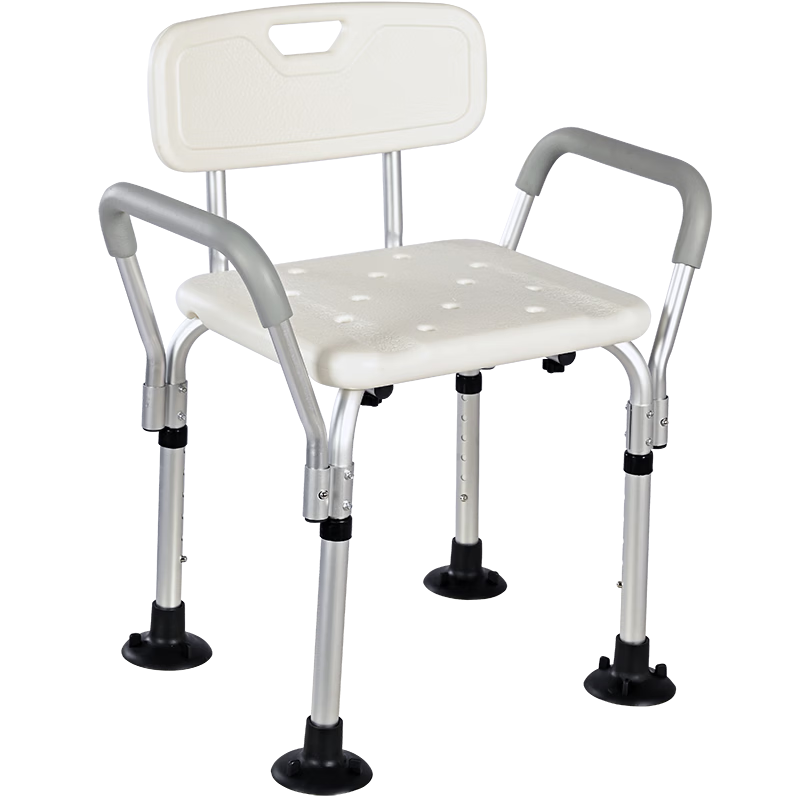 長壽泉 坐便椅老人殘疾人可折疊移動馬桶加固防滑不銹鋼可調(diào)坐廁椅座便 洗澡椅